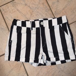 High Waisted American Eagle Striped Shorts